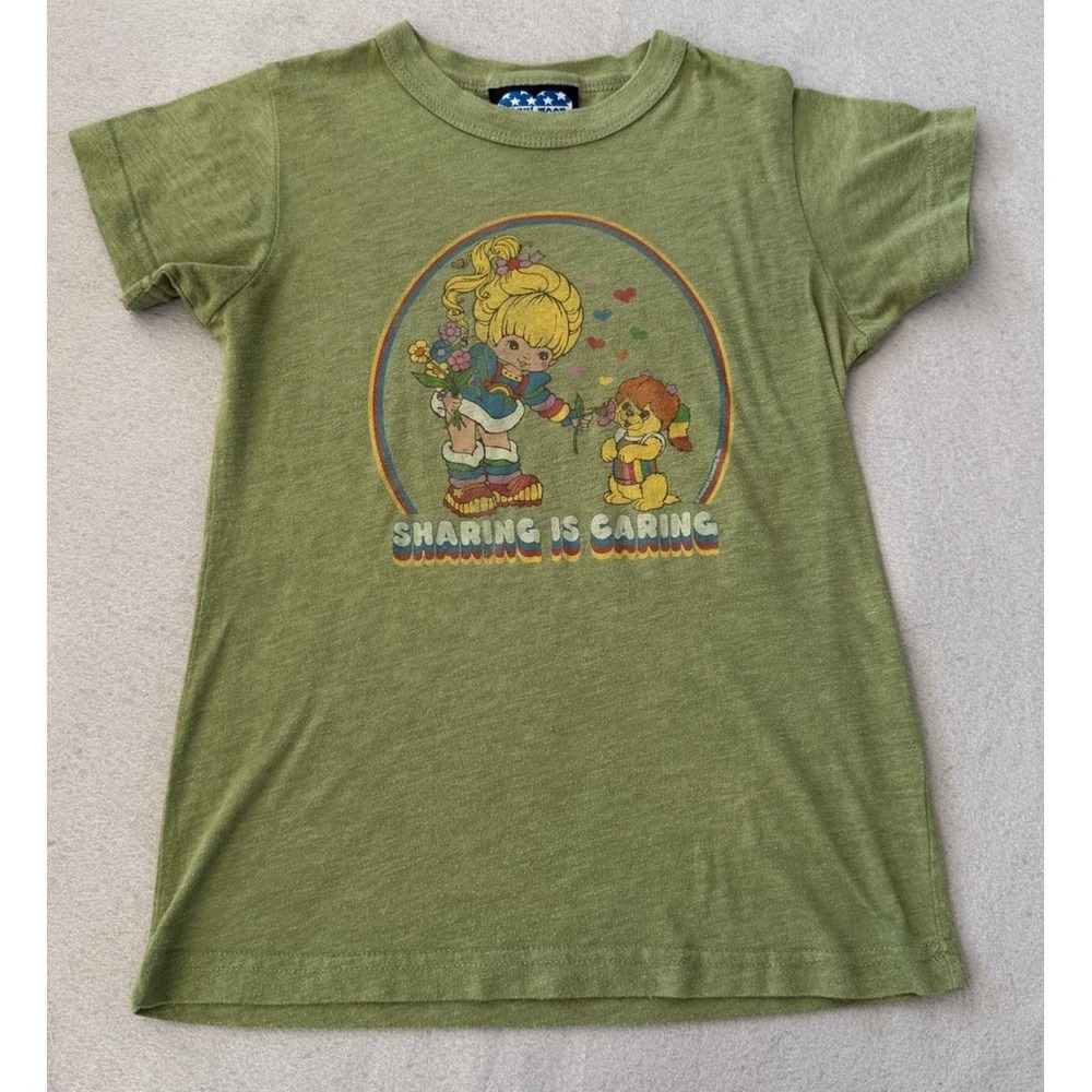 Junk Food Womens Shirt Small Rainbow Brite Babydoll T-shirt Made in USA Retro